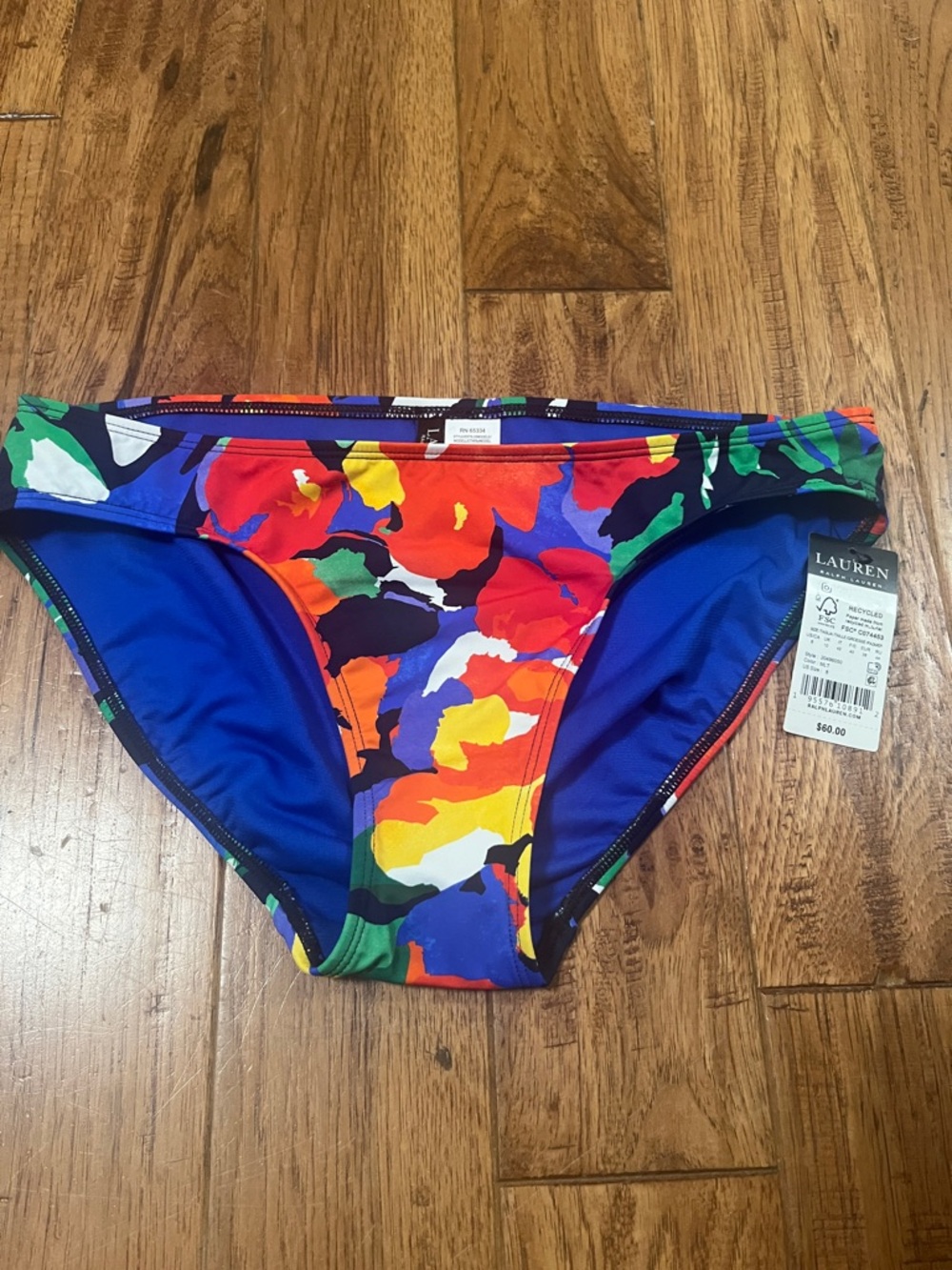 Lauren Ralph Lauren Multicolor Floral Bikini Bottom Sz 8 nwt women’s swim